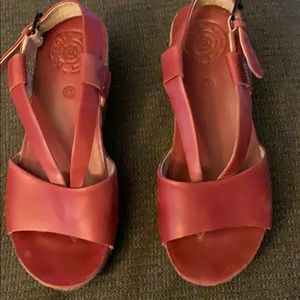 RED leather Bussola sandals